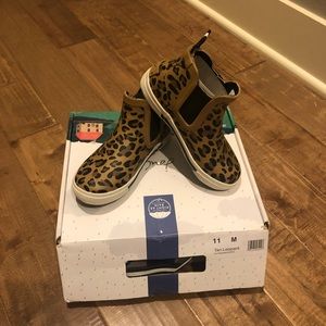 Joules Chelsea Rain Boot, Cheetah Print, size 11T